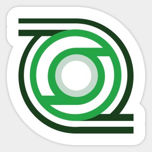 Geometric green abstract modern Sticker